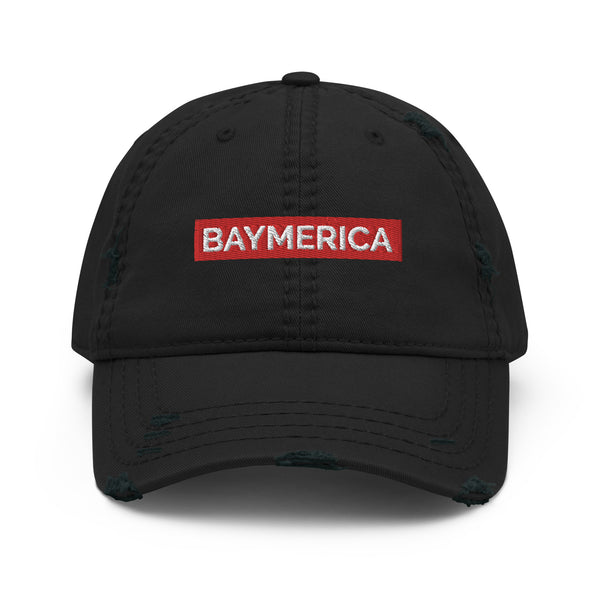 Distressed Stripe Dad Hat